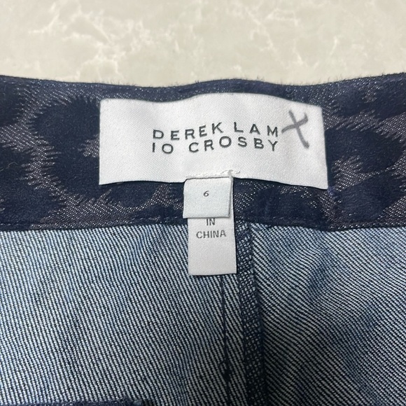 DEREK LAM Velvet Leopard-Print Crop Flare Pants NWOT - Picture 6 of 9